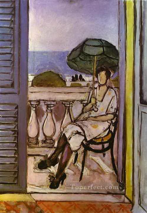 Woman with Umbrella 1919 abstract fauvism Henri Matisse Oil Paintings